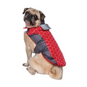 VIBRANT LIFE Red & Gray Reflective Honeycomb Pet Dog or Cat Vest Jacket NWT